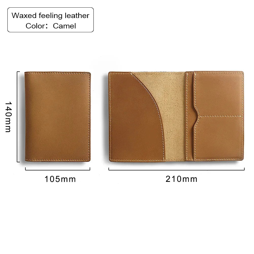 Leather Passport Holder for Travel Essentials, Slim Passport Cover Case Travel Wallet Bifold Credit Card Bag for Women Men