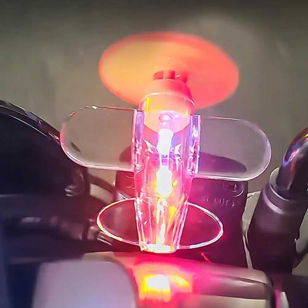 Electric Bike Motorcycle Decoration Wind Energy Luminous Small Plane Bicycle Car Cycling Helmet Wind Power Small Plane Decor