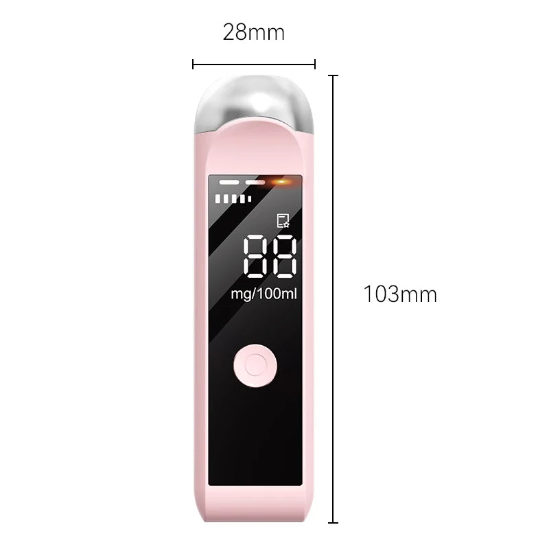 Portable Breathalyzer, Accuracy Alcohol Tester, Rechargeable Breathalyzer Suitable For Family, Personal, Driver Use