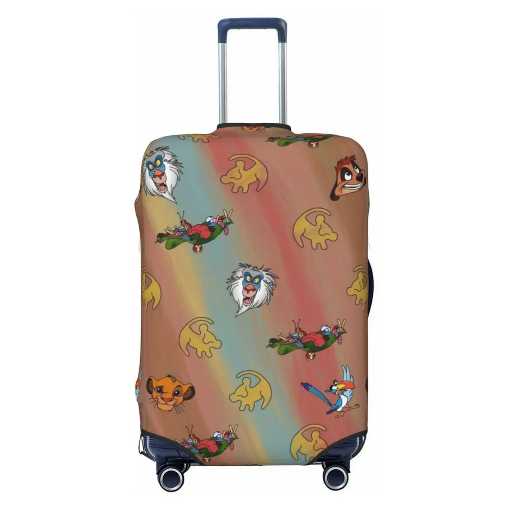 Custom The Lion Cartoon K-Kings Simba Luggage Cover Fashion Suitcase Protector Covers Suit For 18-32 inch