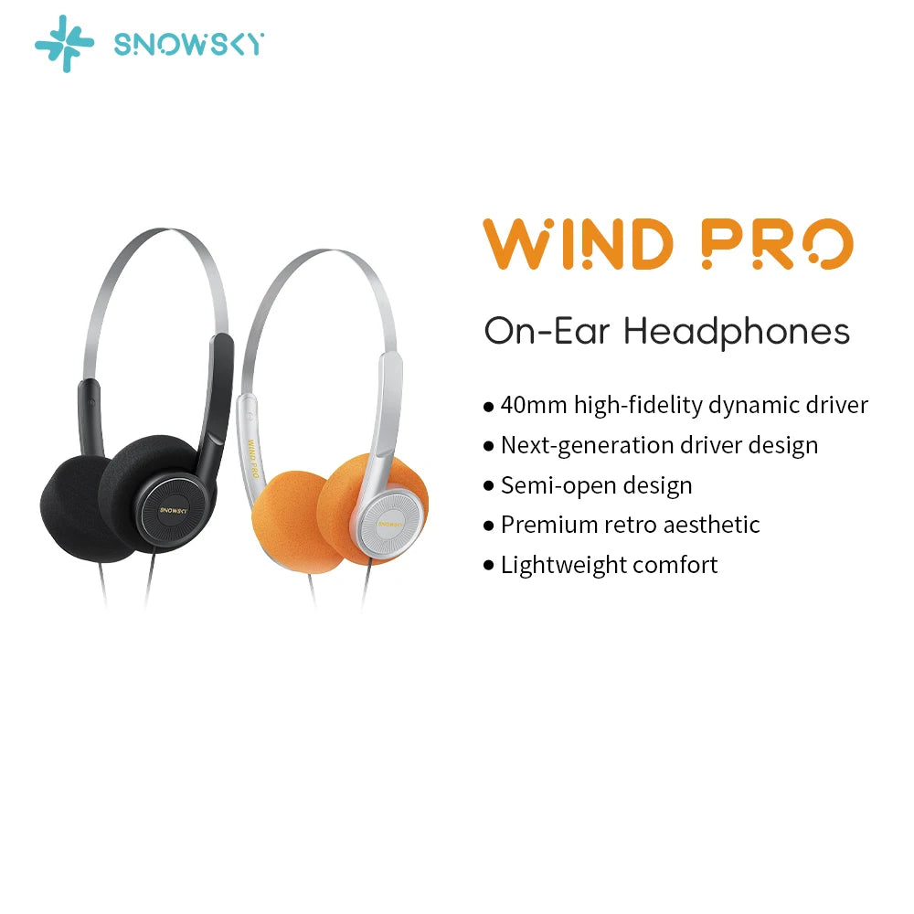 FiiO Wind/ WIND PRO Semi-Open HiFi Wired Headphones,40mm Dynamic Driver, Warm HiFi Sound, Vocal Tuning, Headphone with Mic
