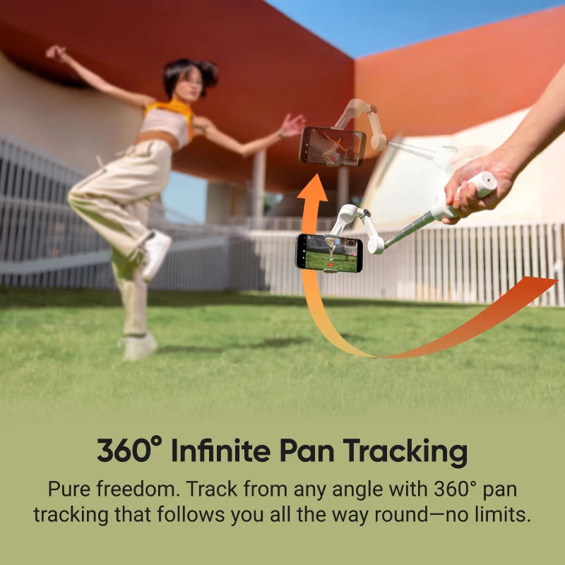 Insta360 Flow 2 Pro - Foldable AI Phone Gimbal, Tracked in 200+ Apps with Apple DockKit, Original，Multi-Person Tracking