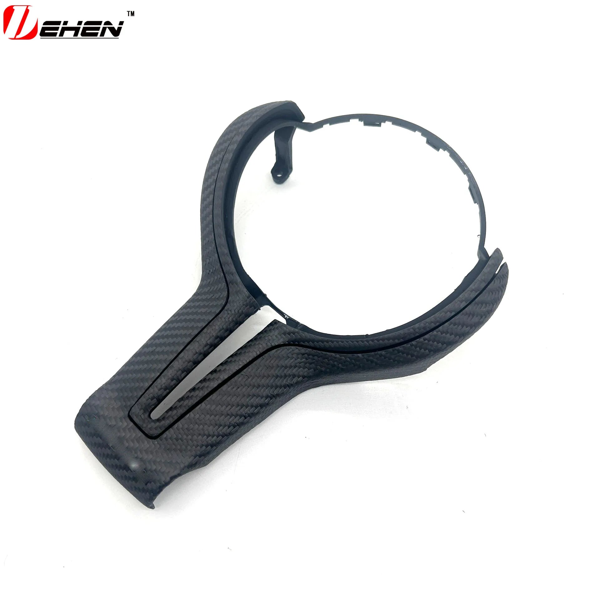 For BMW F20 F22 F30 F31 F32 F33 F36 F10 F06 F12 F13 F15 F16 M-Sport Replacement Style ABS+Carbon Fiber Steering Wheel Trim