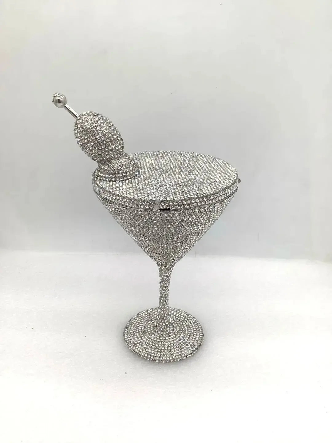 WHTUOHENG Martini Evening Bag Diamond Clutches Goblet Shape Crystal Party Rhinestone Wedding Clutch Cocktail Women Purse Handbag