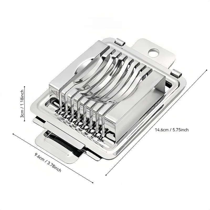 1pc Egg Cutter Multifunctional Manual Stainless Steel Fancy Egg Cutter Household Egg Luncheon Meat Fruit Vegetable Slicer