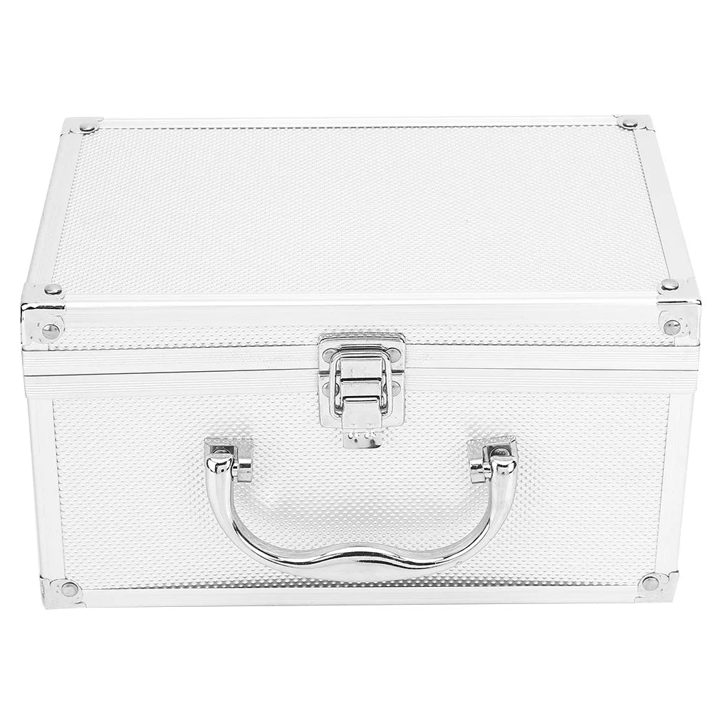 230×150×125mm Aluminum Alloy Tool box Shockproof Instrument Tool Storage Box Portable Toolbox Protective Carrying Case with Spon