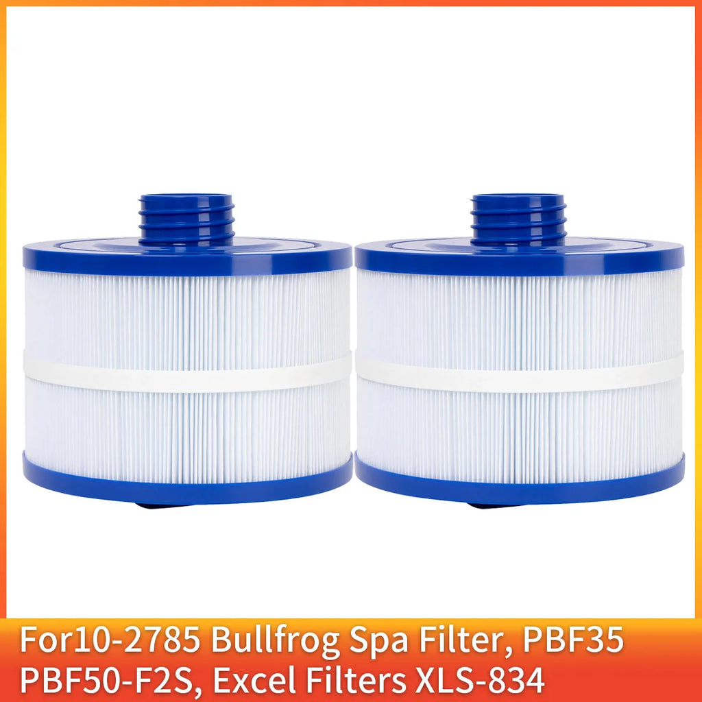 For POOLPURE 8CH-950 For 10-2785 Bullfrog Spa Filter, PBF35, PBF50-F2S, Excel Filters XLS-834, SAE Thread Bull Frog Spa Filter
