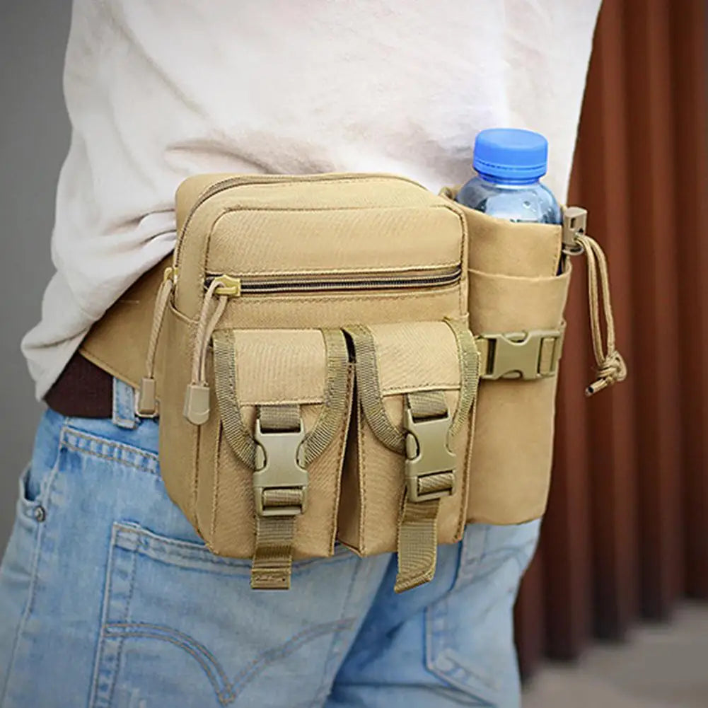 New Tactical Waist Bag Waterproof Nylon Men Fanny Pack Hiking Outdoor Camping Shoulder Bum Belt Sport Chest Bags 2025