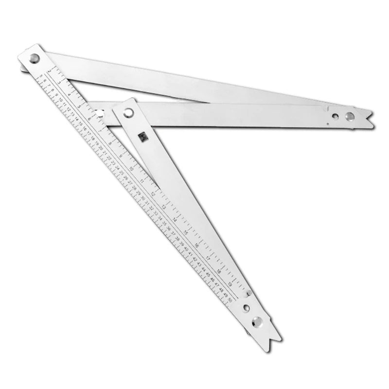 45 Degree Foldable Aluminum Alloy Angle Ruler, Carpenter Square for TRIANGLE Ruler Angle Measurement Tool Professional