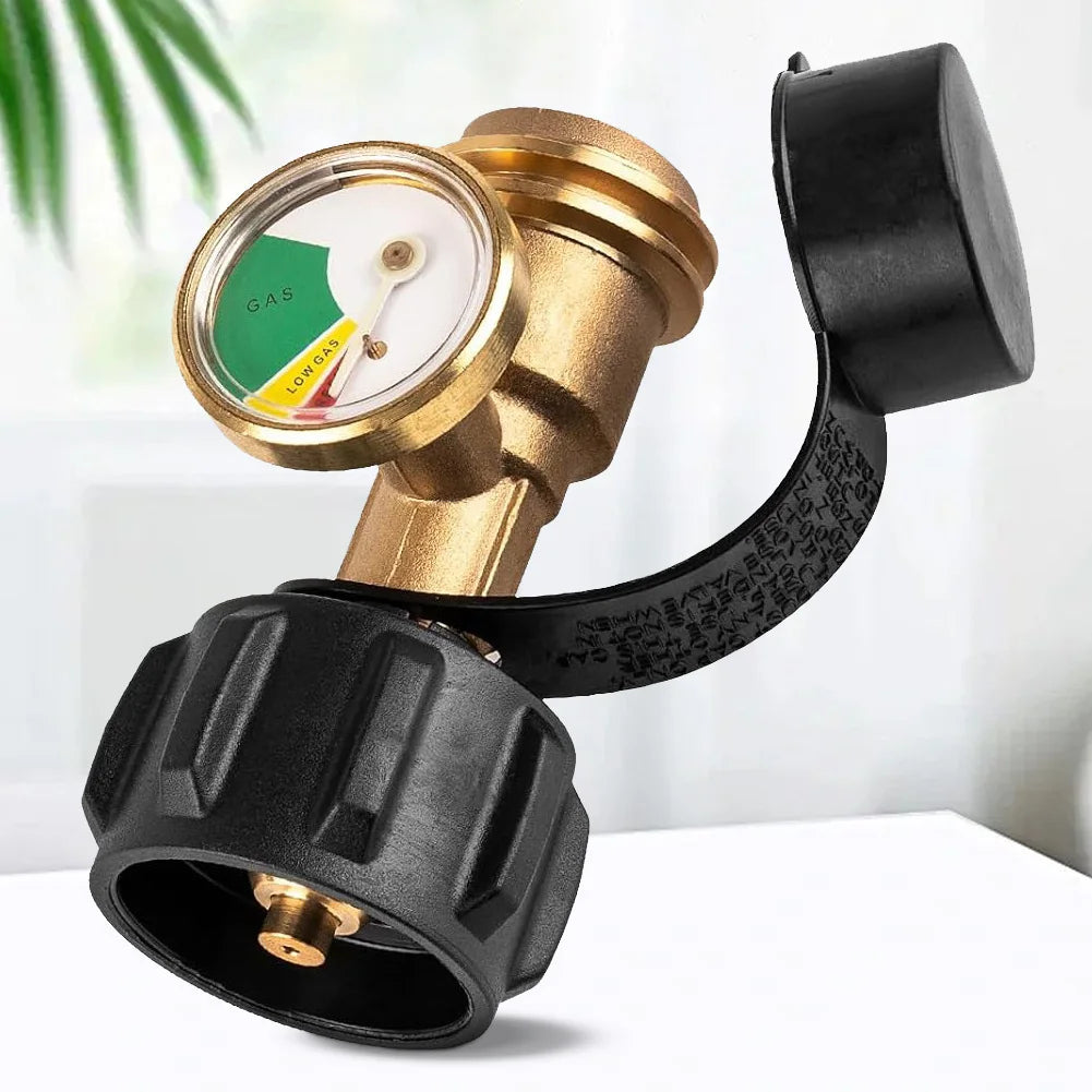 Propane Tank Gauge Level Indicator Color Coded Universal Propane Gauge Precise Brass Propane Gas Gauge for RV Camper Heater