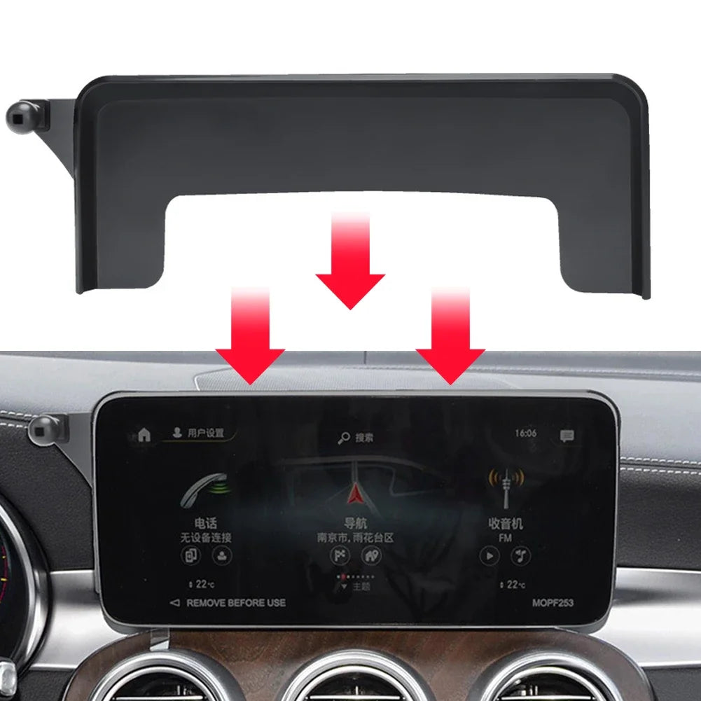 Car Phone Holder For Mercedes-Benz C Class W205 2015 2016 2017 2018 GLC 2016 - 2019 7-inch Screen Fixed Base Navigation Bracket