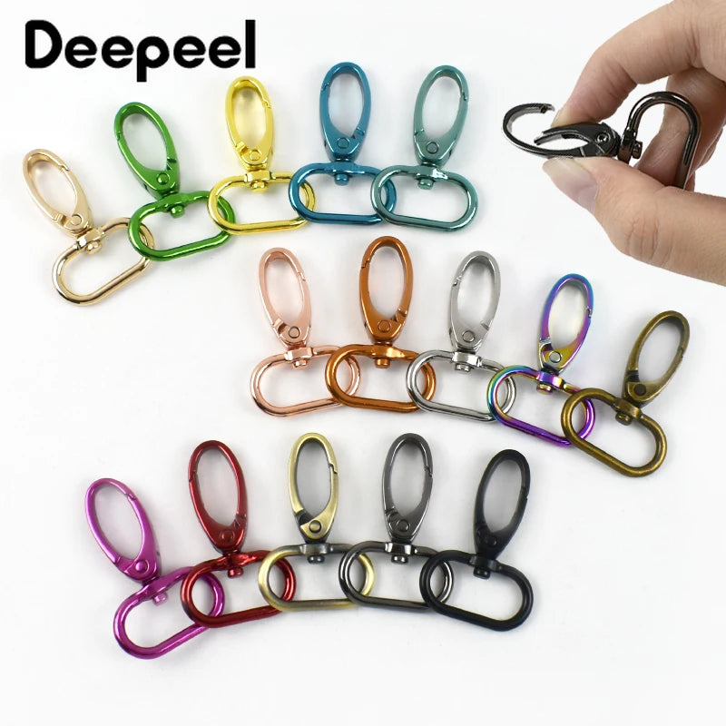 5/10Pcs 20-38mm Metal Hook Buckle for Bag Strap Swivel Lobster Clasp Dog Collar Carabiner Clip KeyChain Fastener Accessories