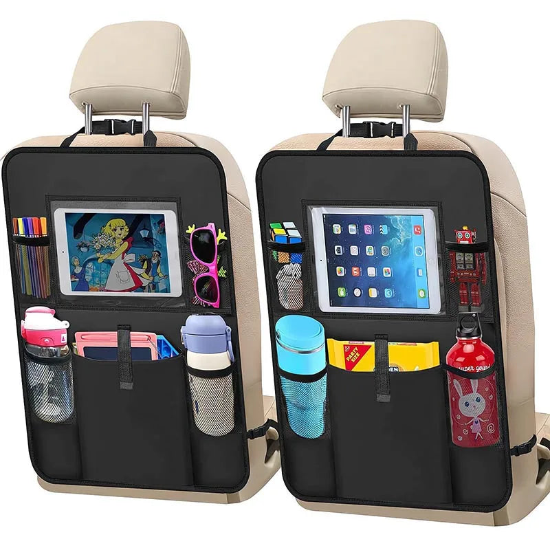 Multi-functional Car Seat Back Pocket Storage Bag with Tablet Holder Travel Protector Car Seat Organizer for Kids Travel