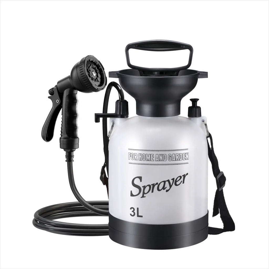 5L 8L Portable outdoor camping shower surf wash kit beach manual shower pump multifunctional shower showerhead 3M leather tube