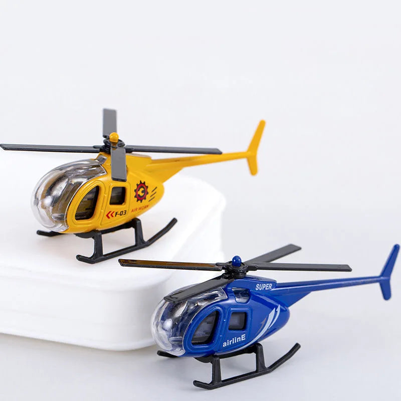 MINI Alloy Helicopter Model Toys Simulation Military Armed Tank Helicopter Armored Vehicle Car Truck Decorations Birthday Gifts
