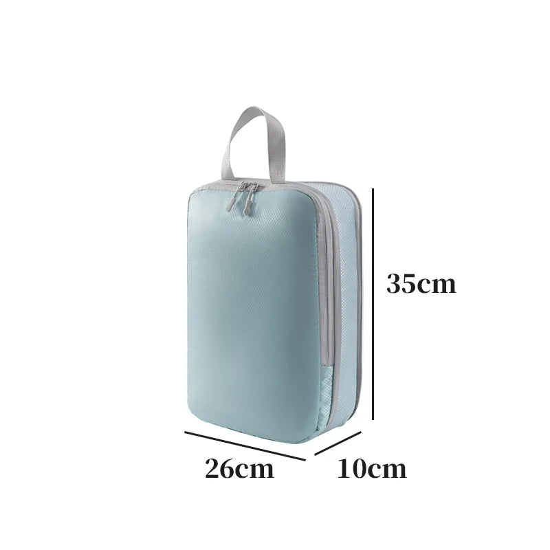 4-Piece Set Travel Clothing Storage Bags Compression Bags Expandable Travel Organizer for Clothing Toiletries Suitcase Organize