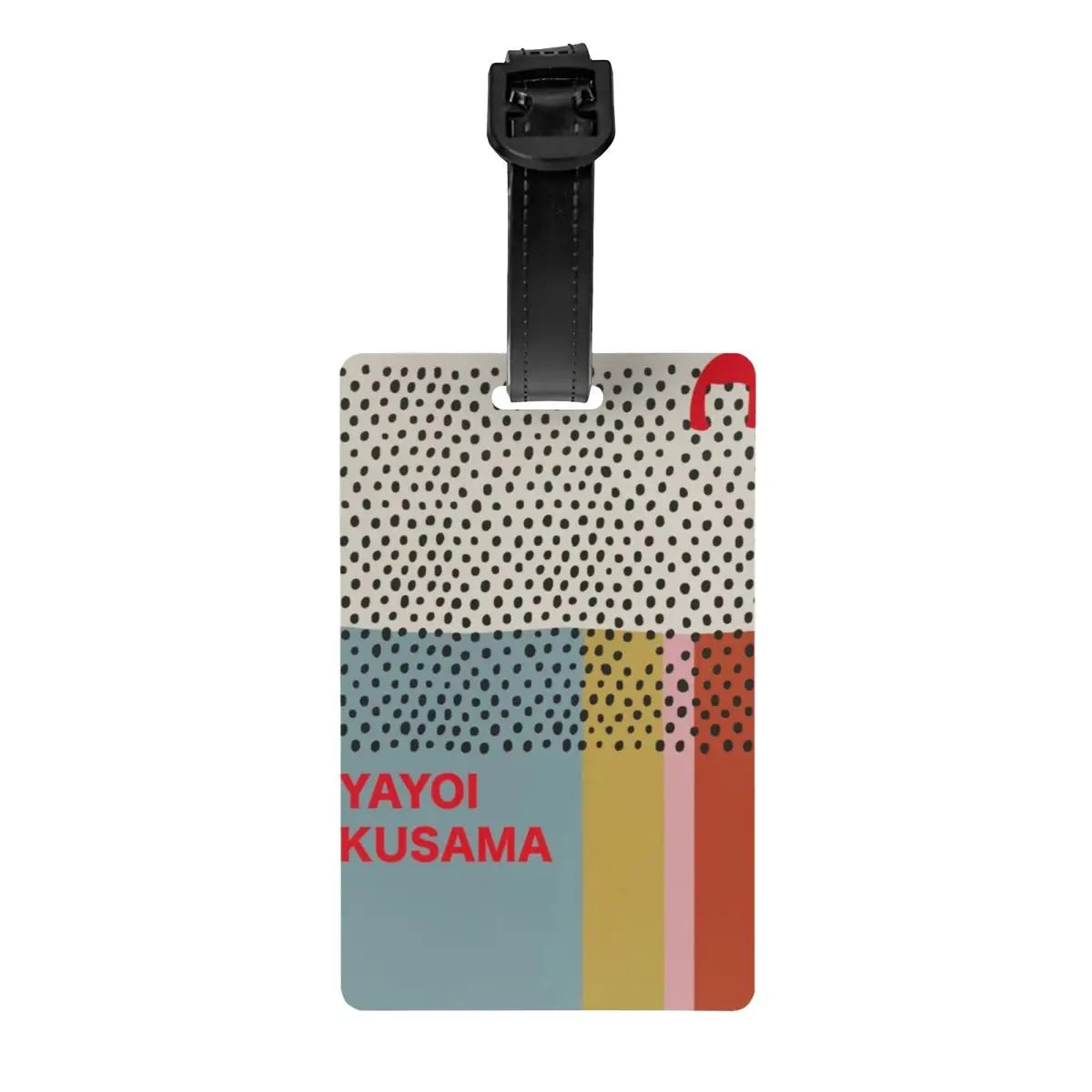Custom Yayoi Kusama Abstract Painting Luggage Tag Privacy Protection Baggage Tags Travel Bag Labels Suitcase