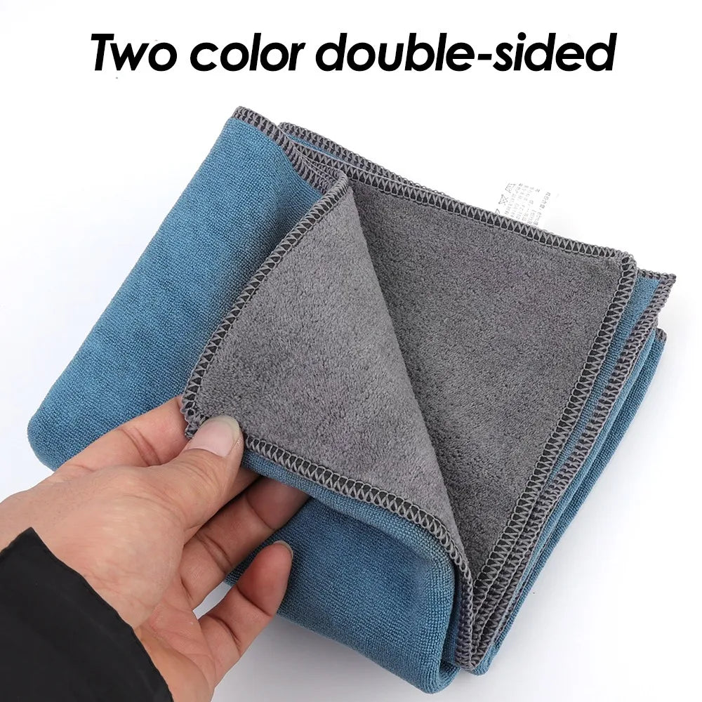 73x32cm Double-sided Microfiber Car Washing Towel Soft Drying Cloth Strong Water Absorption Thicken Car Body Cleaning Rag