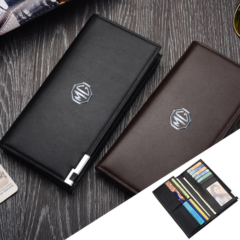 Car Men Wallet Driver's License Pouch Card Case Coin Purse For Morris Garages MG 6 3 5 7 TF ZR ZS HS GS GT Hector RX5 RX8 350