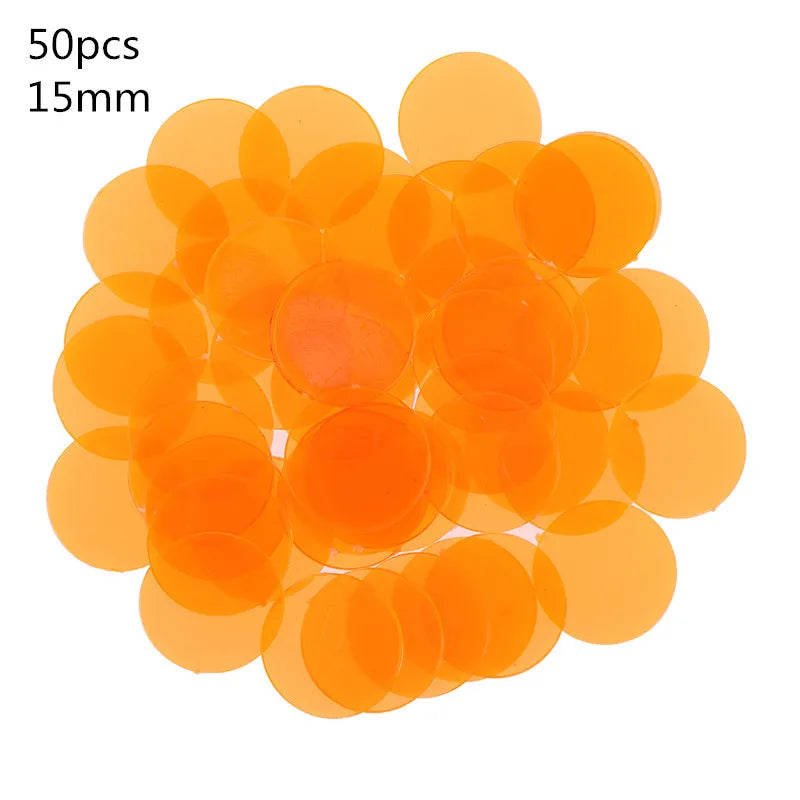 100/50pcs Montessori Education Math Toys Learning Resources Color Bingo Chip Supply 15mm