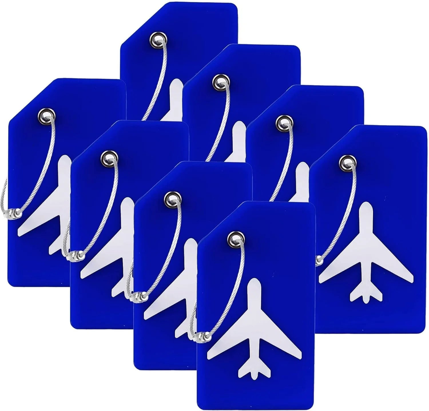 8PCS Women Men Travel Accessories Silicon Luggage Tags Suitcase ID Name Address Holder Baggage Tag Unisex Airplane Labels