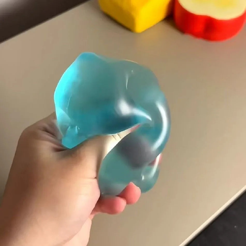 Squishy Green Apple Stress Ball Slow Rebound Squeeze Fidget Sensory Toy Autism Relief Toy Adults Kids Christmas Gift