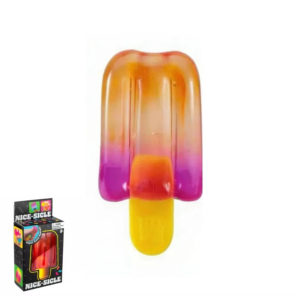 Needoh Ice Cream Squishy Toy Squeeze Toy Sensory Fidget Toy Portable Stress Relief Gadget for Office Home Daily Festival Gifts