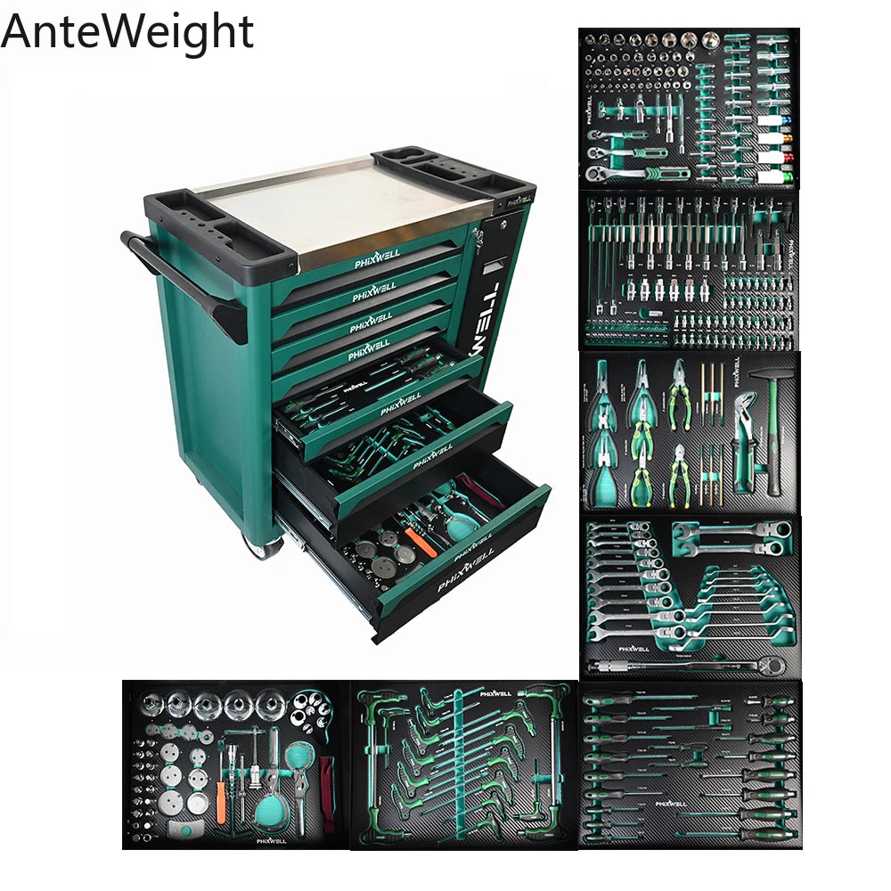 Hot-selling heavy-duty metal iron 7-drawer wheeled tool cart tool cabinet with tools