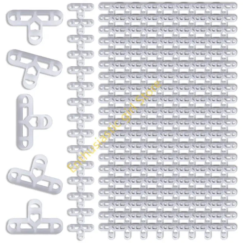 200Pcs Multipurpose 10mm 3/8 Inch Clear Tile Spacers Portable Accessory for Bricklaying and Deck Board Separation RXJB