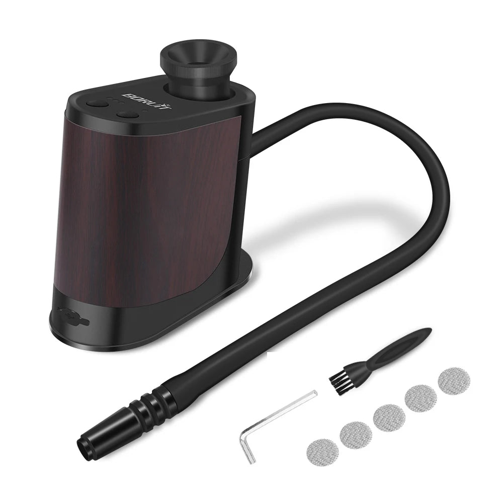 BORUiT BQ500 New Portable Food Cold Smoke Generator USB Rechargeable Molecular Cuisine Smoking Gun Meat Burn Cooking for BBQ