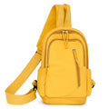 New Solid Color Casual Crossbody Bag Lightweight Waterproof Nylon Unisex Shoulder Sling Backpack Large Capacity Travel Bag