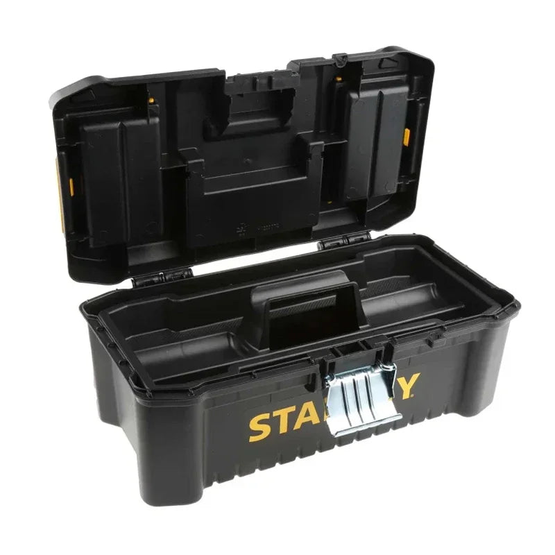 Stanley STST1-75515 Toolbox "Essential" with Metal Latches Portable Plastic Essential Toolbox with Removable Tray