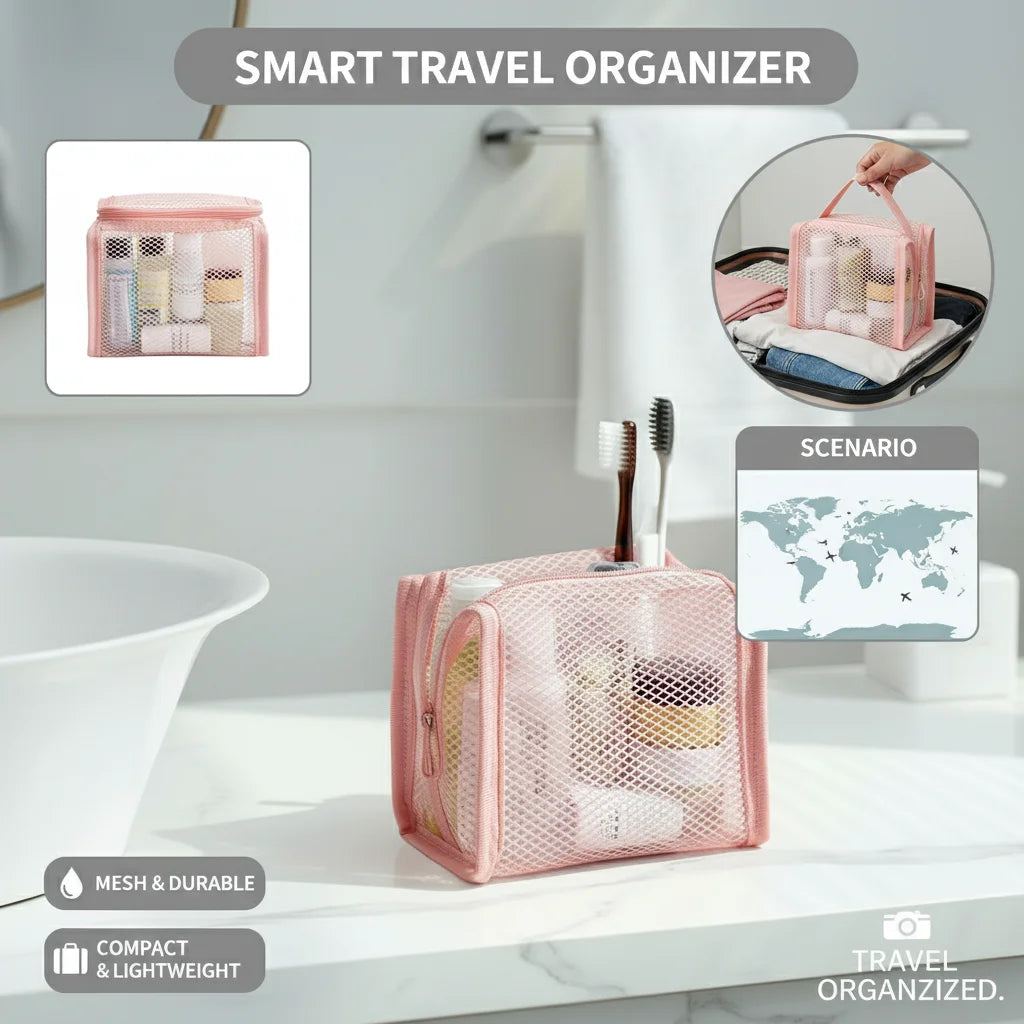 Toilet Bag Teeth Brush Cream Storage Box Organizer Travel Toiletry Kit for Men Women