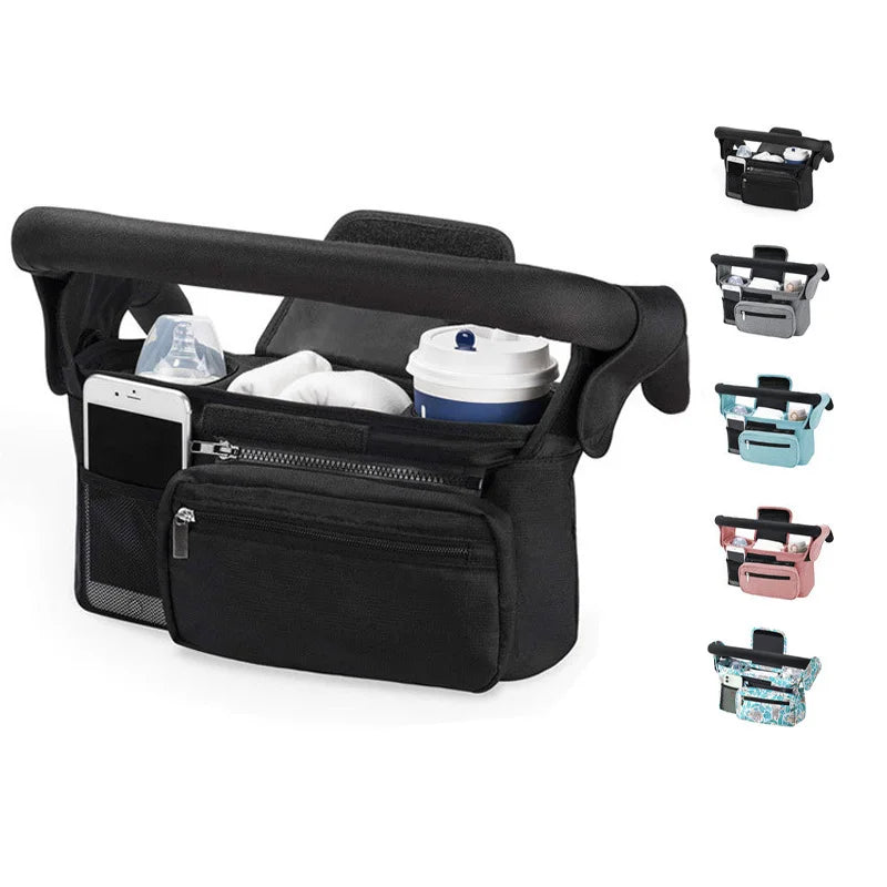 Baby Stroller Storage Baby Travel Hanging Bag Mummy Shoulder Bag Phone Bottle Holder Pram Diaper Bag Baby Stroller Accessories