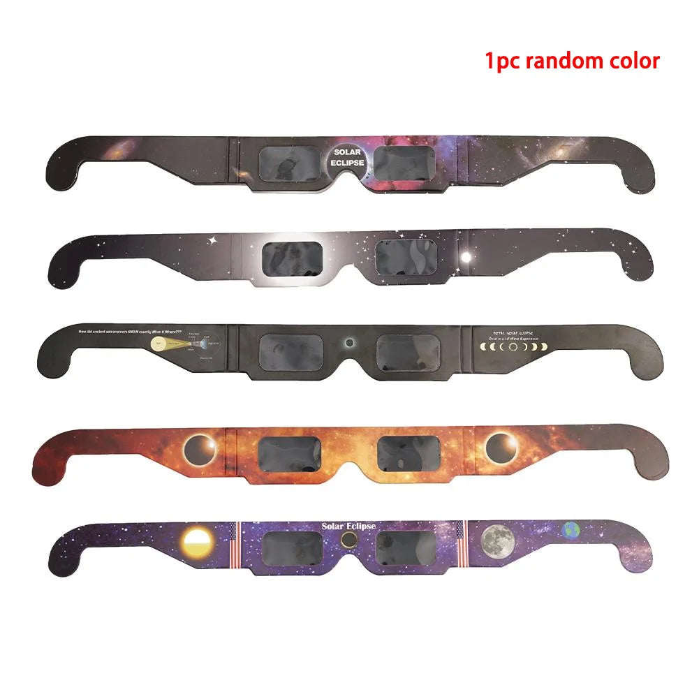 1/10/50Pcs Paper Solar Eclipse Glasses Safe for Direct Sun Viewing, CE & ISO Certified for Total & Partial Eclipse Observatios