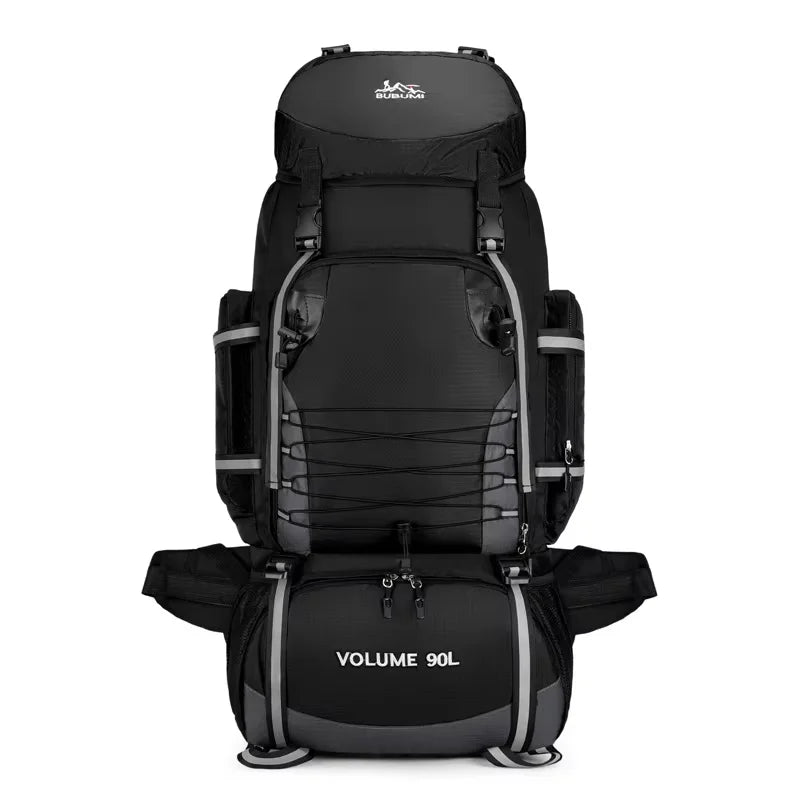 90L Outdoor Mountaineering Backpack Large Capacity Sports Bag Waterproof Hiking Travel Bag Optional Reflective Strip Backpack