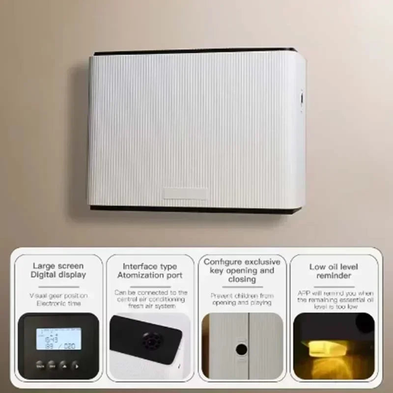 NAMSTE 1000ML Fragrance Diffuser WIFI Bluetooth Smart Scent Air Machine For Home Hotel HVAC Aroma Diffuser Cover 4000m³ Black