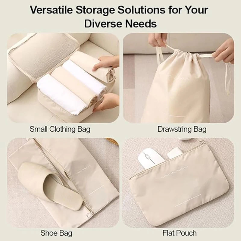 7/8/9/10/11 Pcs Set Travel Organizer Storage Bags Suitcase Packing Cubes Set Cases Portable Luggage Clothes Shoe Tidy Pouch