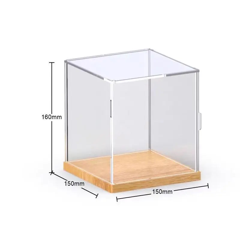 Solid Wood Step Figure Display Cabinet Transparent Acrylic Display Box For Toys, Car Models, Action Figures Storage And Display
