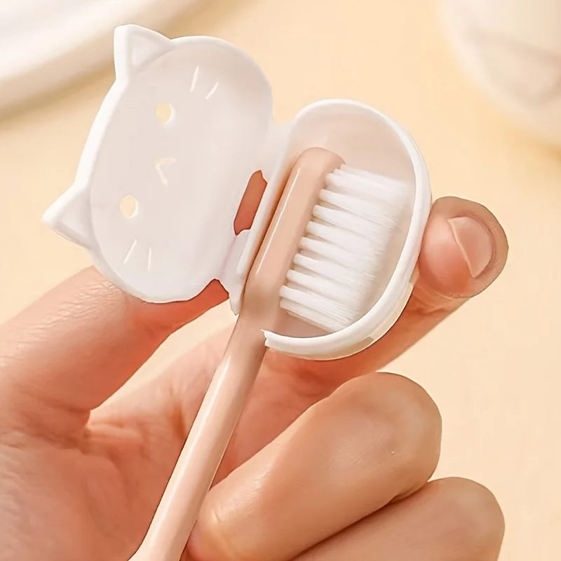 For Toothbrush Heads Toothbrush Protection Clip Daily Necessities 4pcs Cute Cartoon Toothbrush Protectors, Portable Travel Cases