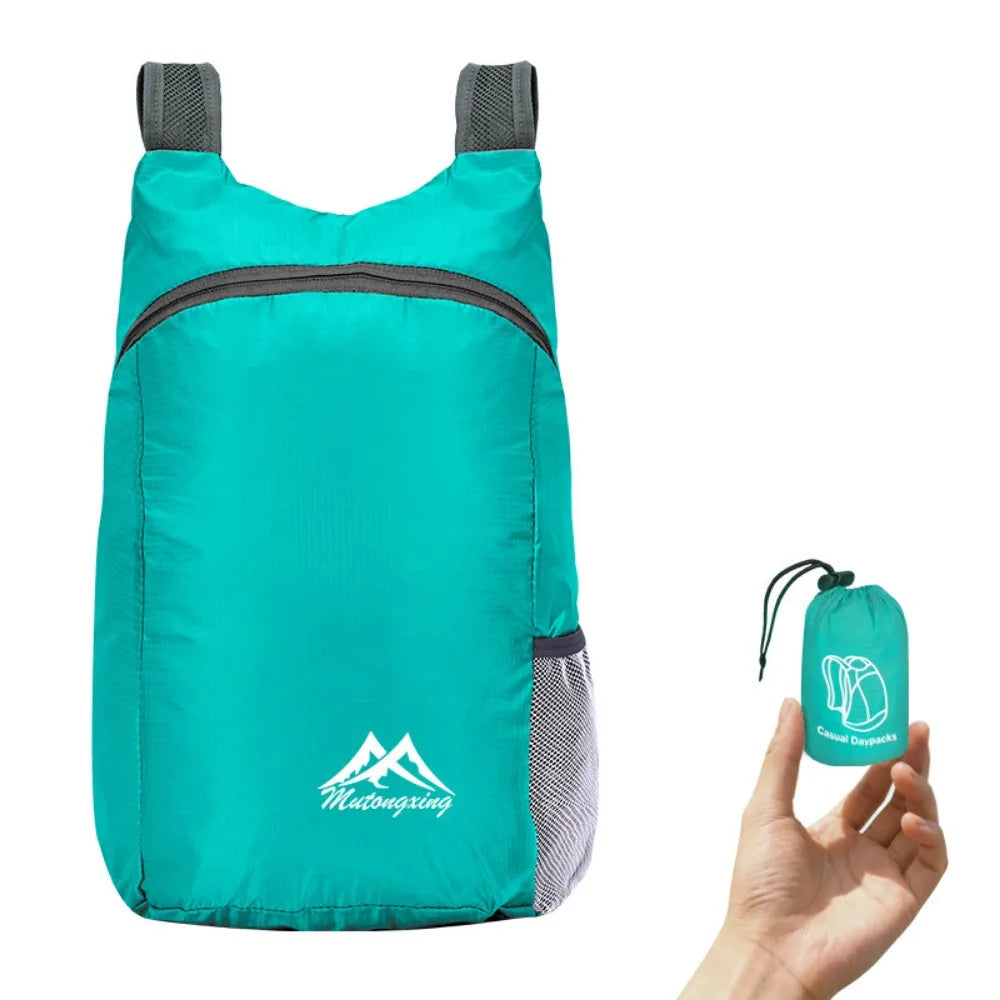 High Quality 20L Packable Backpack Lightweight Ultralight Handy Travel Daypack Bag Foldable Outdoor Folding Bag For Men Women