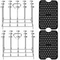 Stainless Steel Vertical Skewer BBQ Heavy Duty Stand Up Barbecue Skewers Roasting Drip Pan Chicken Roaster Rack Outdoor Garden