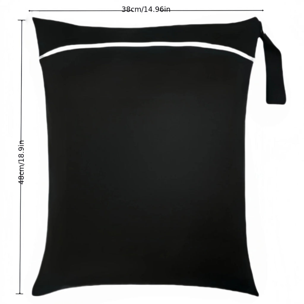 1pc Waterproof Travel Laundry Bag Wet Dry Organizer Pouch with Zipper Hanging Strap Portable Storage Bag