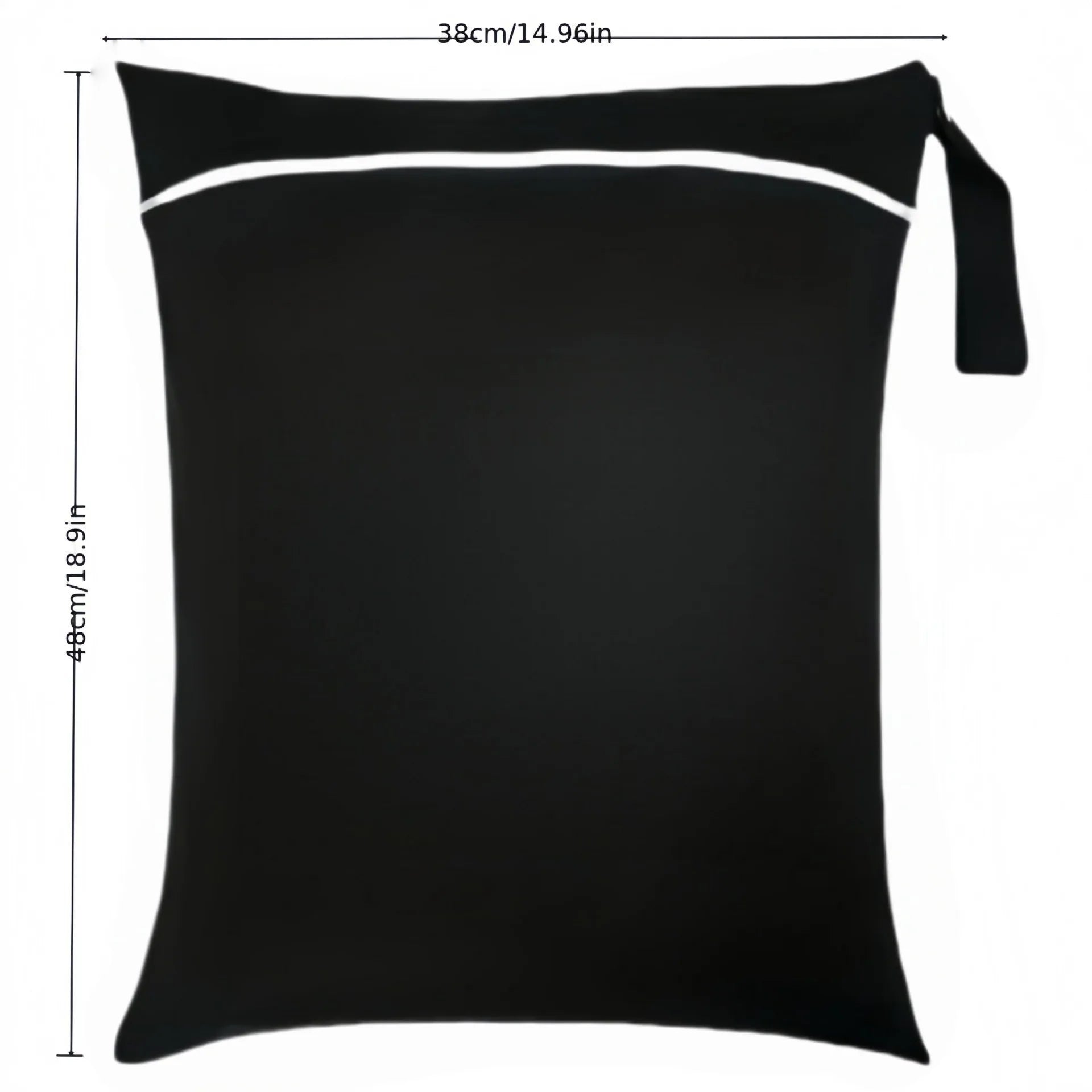1pc Waterproof Travel Laundry Bag Wet Dry Organizer Pouch with Zipper Hanging Strap Portable Storage Bag