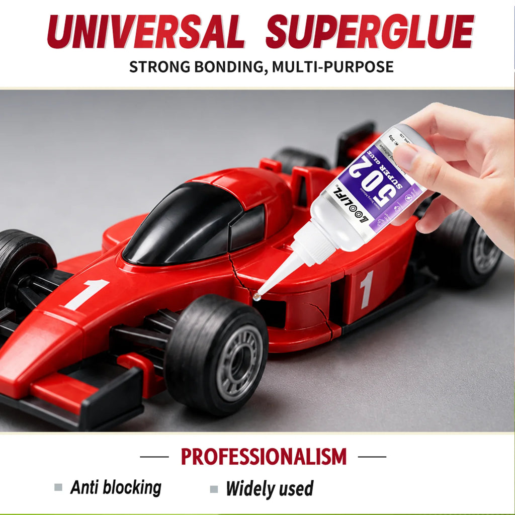 1/2/3/5/7pcs LOOLIFL 502 Super Glue Quick Dry Instant Strong Bond Adhesive For Home Office Industrial Repair Materials Tool 20G