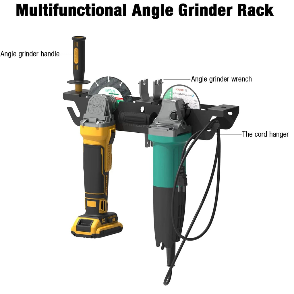 Angle Grinder Holder Stand Storage Rack With Cord Hanger Wall Mounted Stand For Cutter Polisher