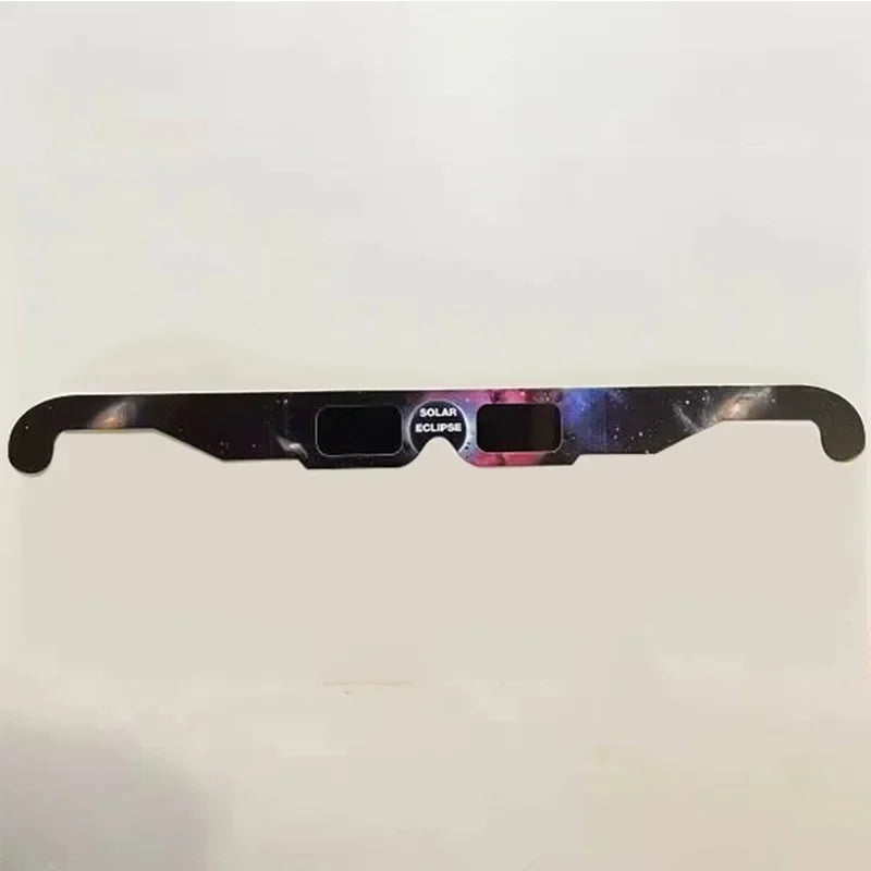 2026 Disposable Solar Eclipse Paper Glasses 0.05mm PET Lens Safe Anti UV Sun Viewing Eyewear Outdoor Solar Observation Goggles