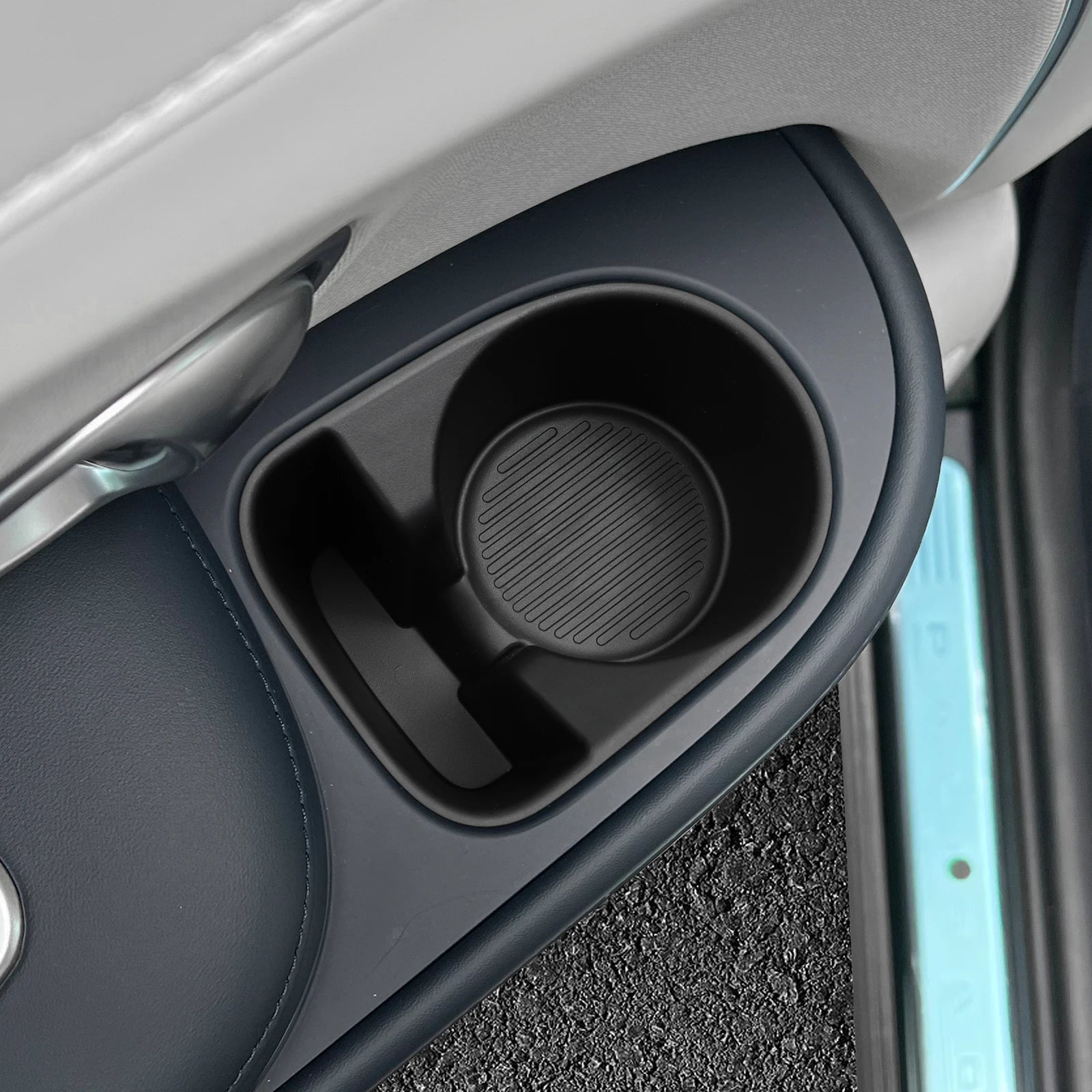 2Pcs for Hyundai Palisade 2026 2rd Row Door Side Water Cup Holder Insert Drinks Storage Box Car Interior Accessories Black