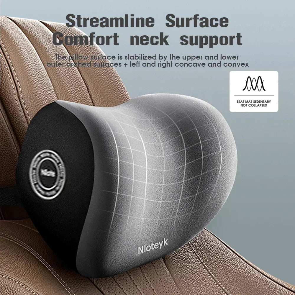 The New Memory Foam Car Neck Pillow Protects the Lumbar Back, Supports the Breathable Headrest, Relieves Pressure