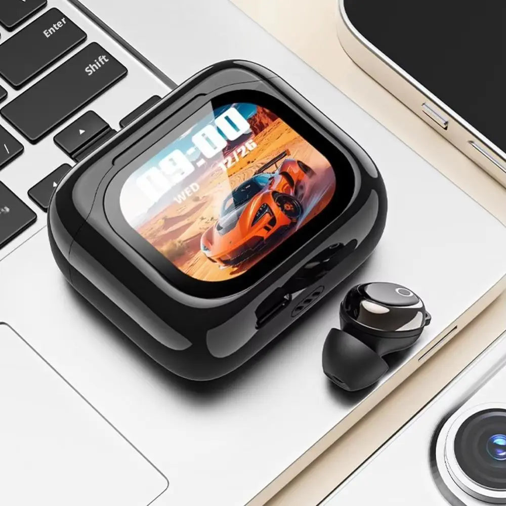 New Wireless Wireless Bluetooth Earphones With Screen Heavy Bass Sports Earbuds Bluetooth AI Translation Music Earbuds Running